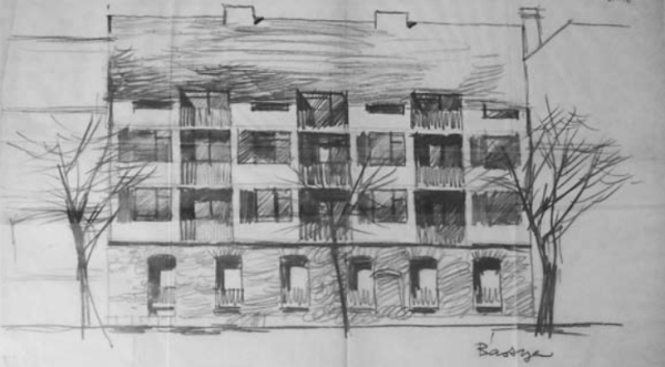 Lakóház terve, Budai Vár, 1959