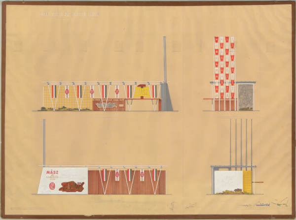 MÁSZ kiállítási pavilon terve, 1948