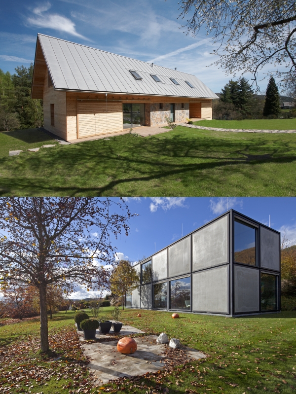 HSH Architekti: Villaépület, Beroun, 2002–2004 Jan Stempel – Jan Tesar: Családi ház, Cesky raj, 2012 