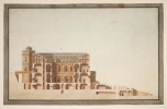 Robert Chantrell: A caprarolai Villa Farnese metszete, 1811 © Sir John Soane’s Museum