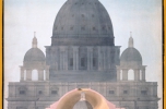 Charles Tyrell: A római Szent Péter-bazilika és a Pantheon, az oxfordi Radcliffe Library és Soane londoni Rotundája egymásra komponálva, 1814 © Sir John Soane’s Museum