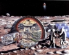 Holdbázis tanulmányterv, felfújható modul, 1989 Forrás: NASA